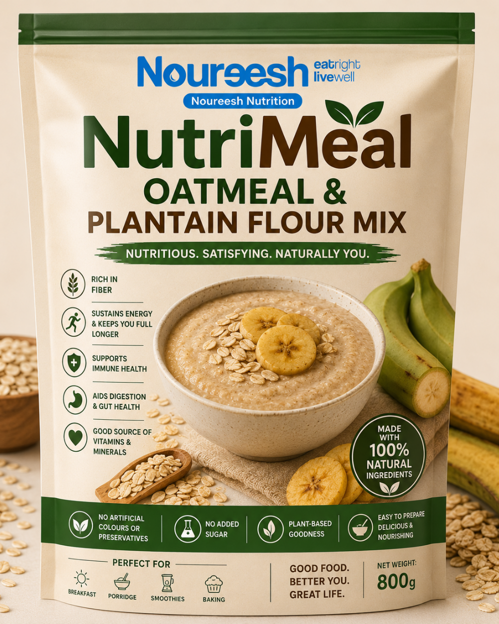 Nutrimeal Oatmeal mixed flour 500g